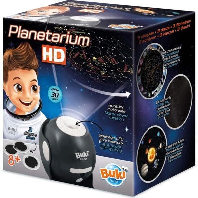 Embalagem do brinquedo Planetarium HD da Buki France com projeção e luzes LED
