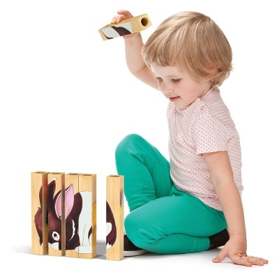 Puzzle Madeira  c/4 GiocaWood 6pcs 0711 +2 anos Quercetti