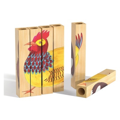 Puzzle Madeira  c/4 GiocaWood 6pcs 0711 +2 anos Quercetti