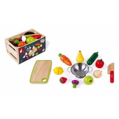Maxi Set de Frutas e Verduras Velcro J06607 +3 anos  Janod