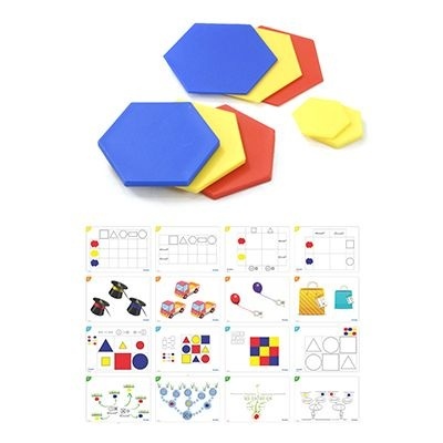 Blocos Lógicos c/16 Atividades + Guia Didático 95042 +3 anos Miniland