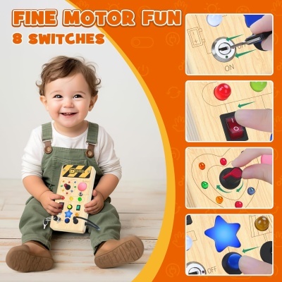 Mesa Madeira c/8 Interuptores  Luzes Led NO01