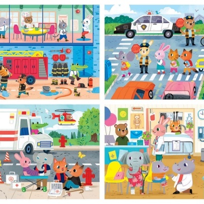 Puzzle Educa Progressivo Herois em Acao 20-40-60-80  +4 anos 18903