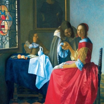 Puzzle Bluebird 1000 Vermeer - The Girl With The Wine Glass, 1659  60067