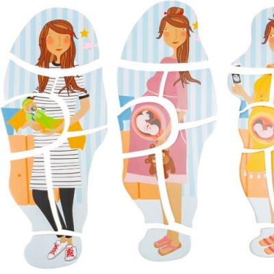 Puzzle de Camadas Etapas de Grávida c/28pcs  +3 anos 11541 Small Foot