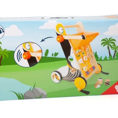 Brinquedo educativo de madeira para crianças em embalagem colorida