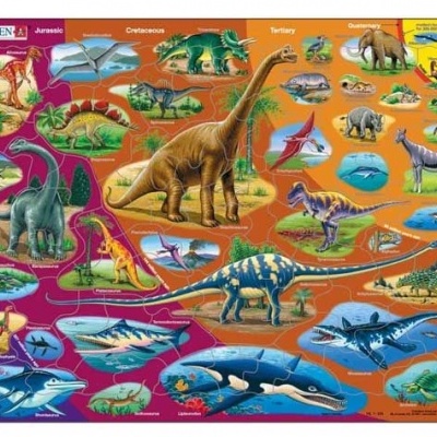 Puzzle Larsen Dinossauros Período Triassico HL1-PT 85pcs +4 Anos