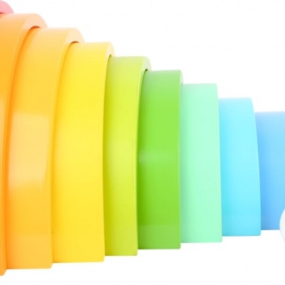 Set de Construção em Madeira Arco Iris +12 meses 11412 Small Foot