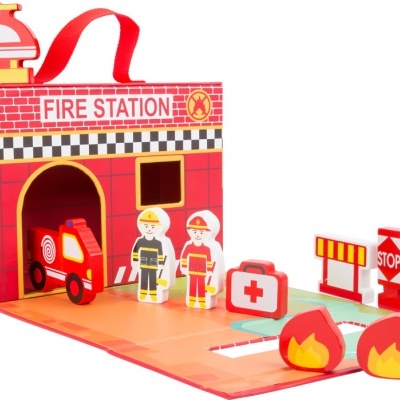 Mala Estacao de Bombeiros c/13 pcs +3 anos 11112 Small Foot