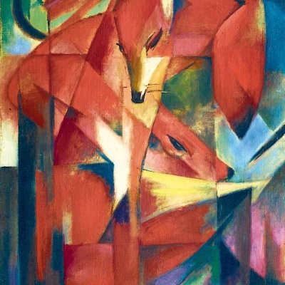 Puzzle Bluebird 1000 Franz Marc - The Foxes 1913 60068