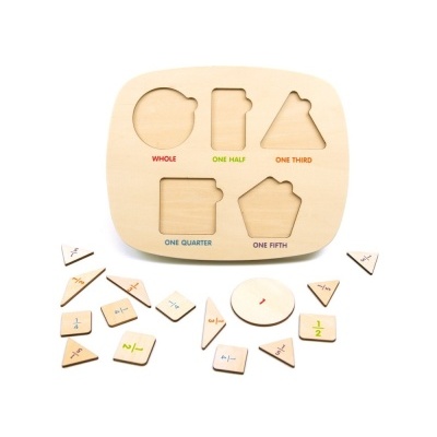 Jogo Matematico Fraçoes Wooden bb305 +3 anos hpat