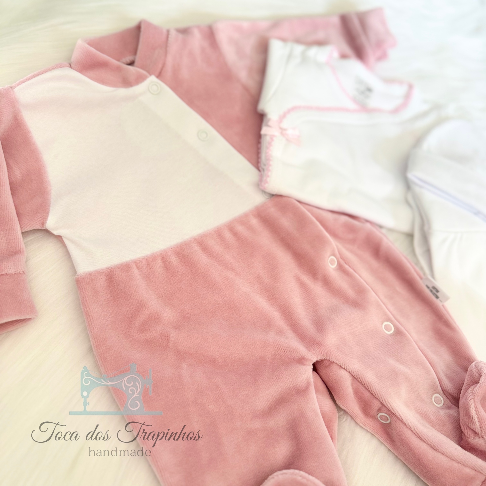 Kit Primeira Roupinha Rosa Blush