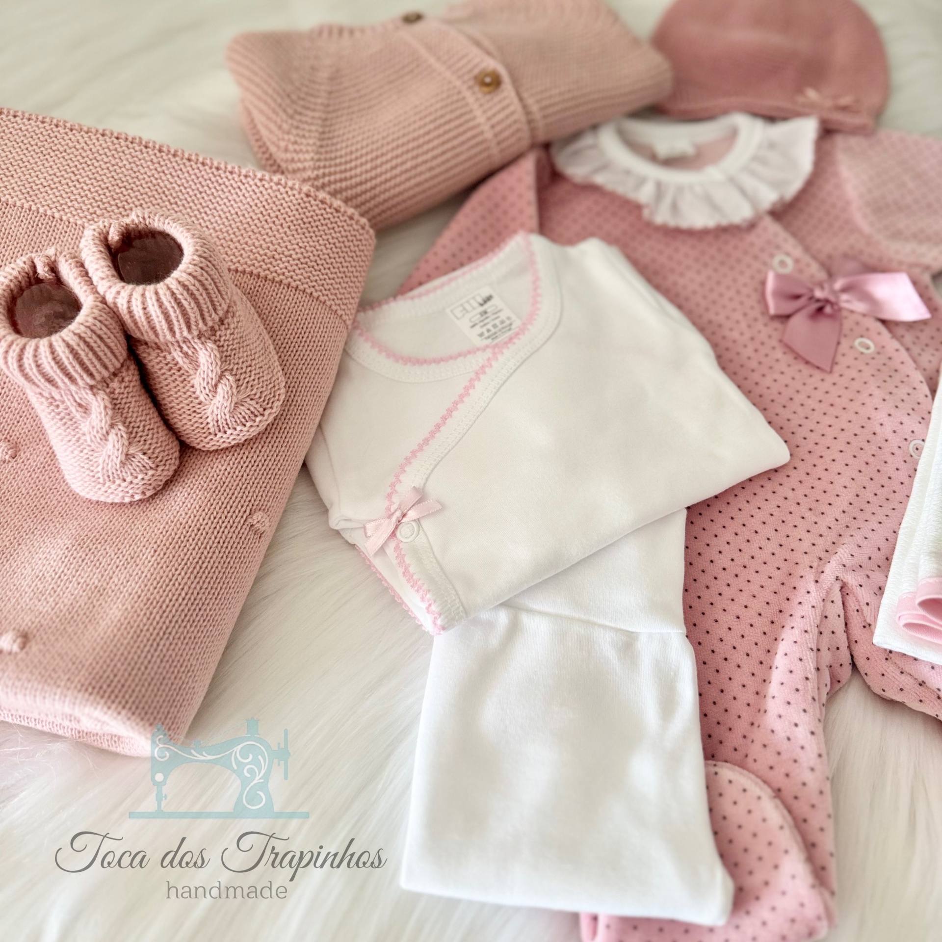 Love Box Rosa Blush - Babygrow Laço