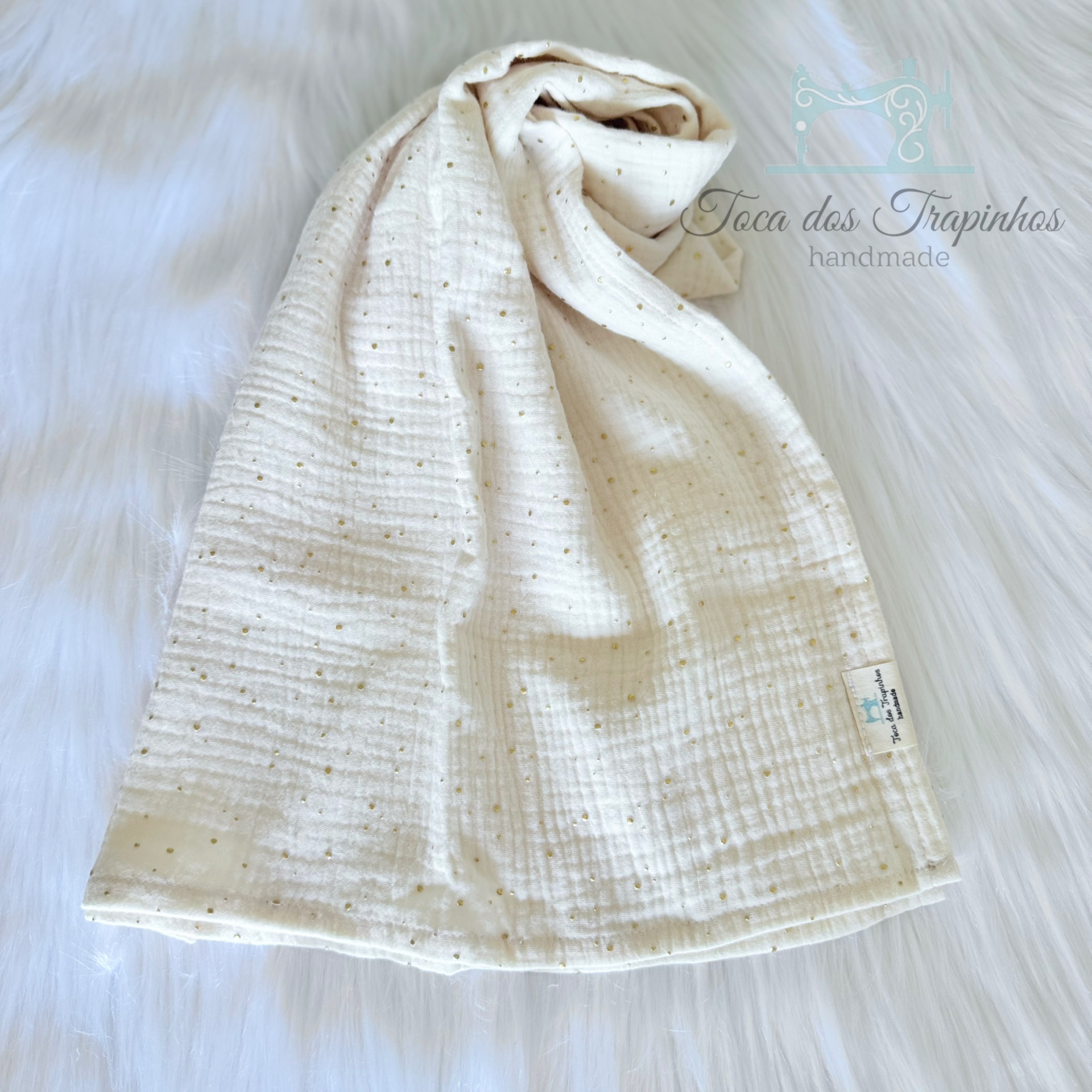 Fraldinha Musselina Golden Dots