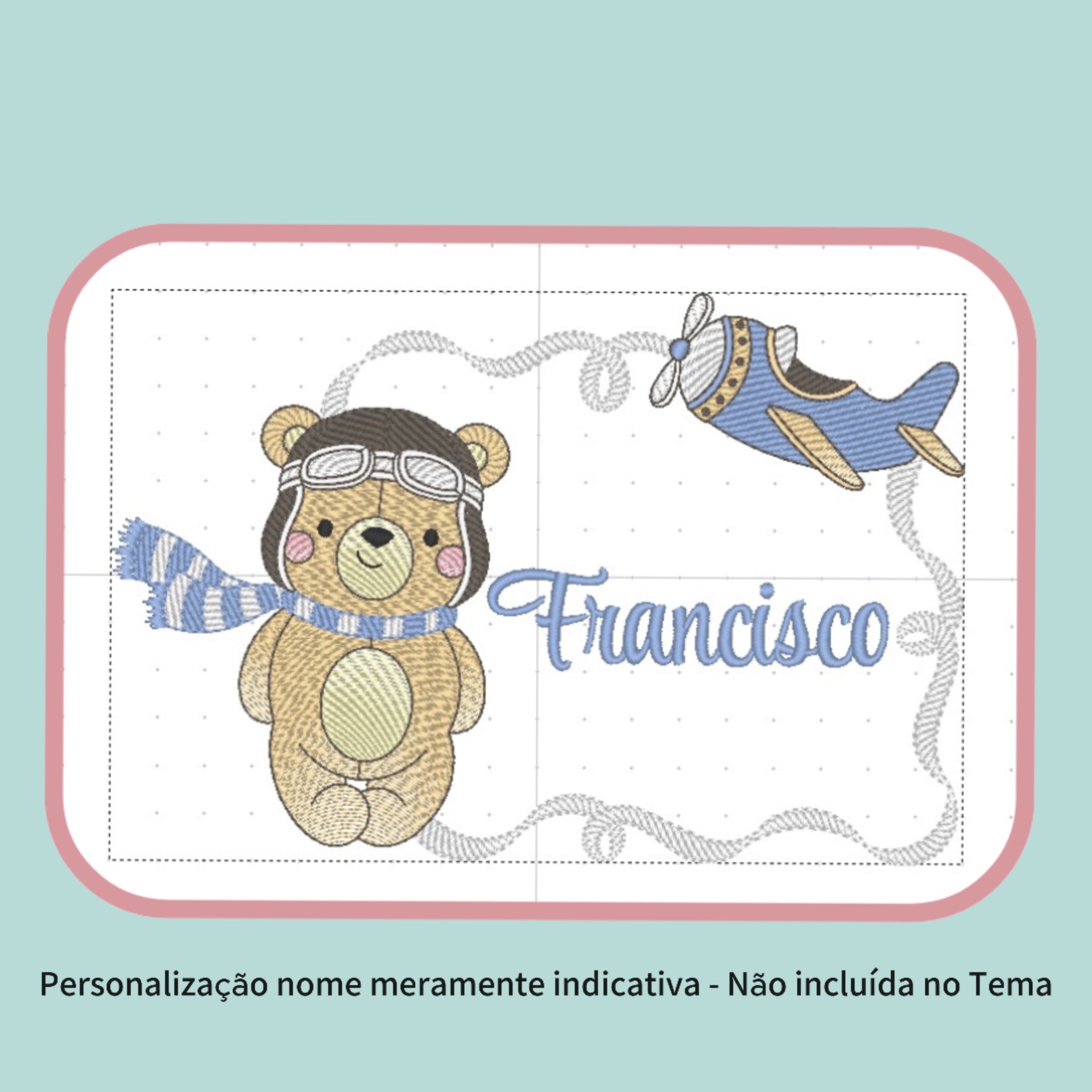 Mantinha Bordada Personalizada