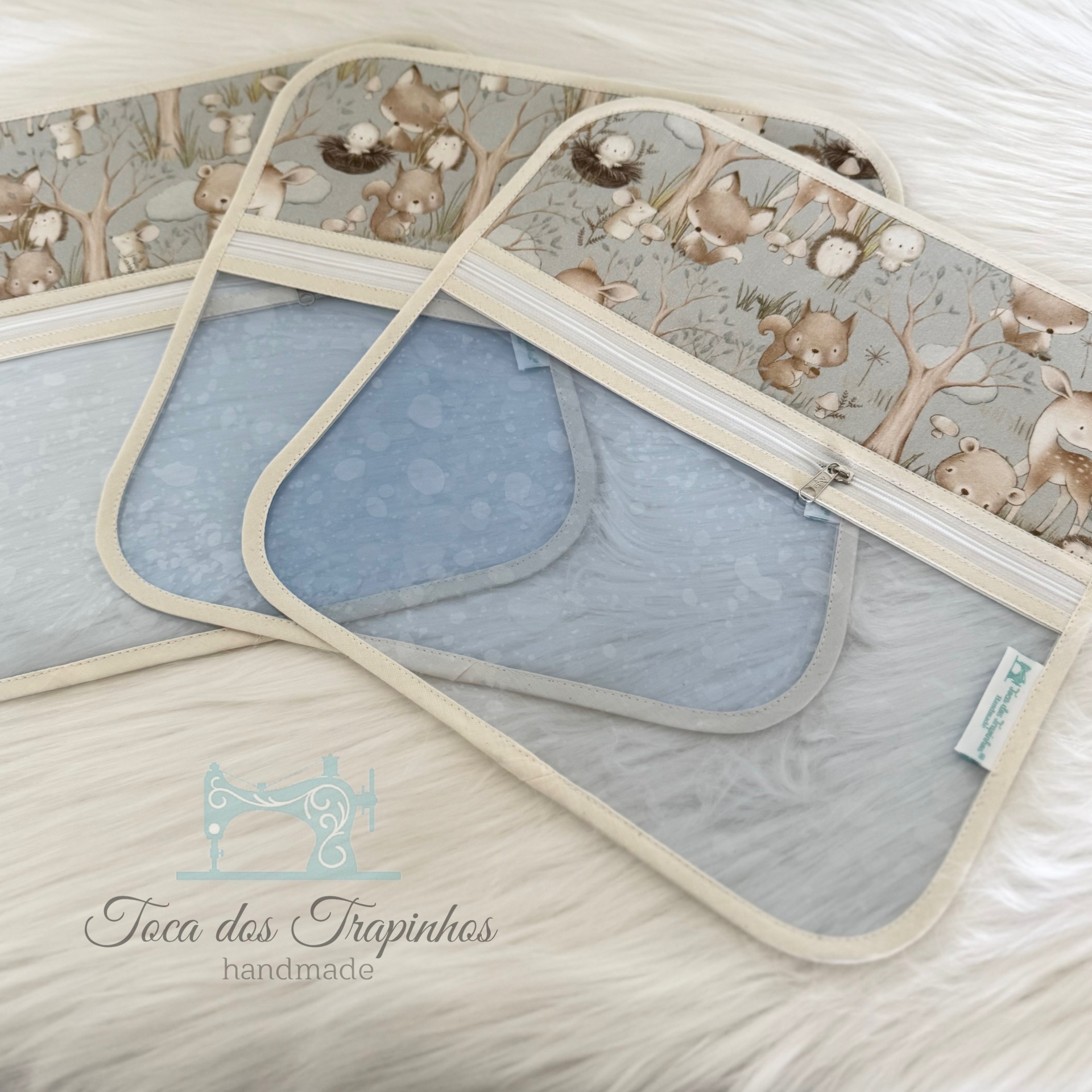 Conjunto 3 Bolsas Organizadoras Transparentes