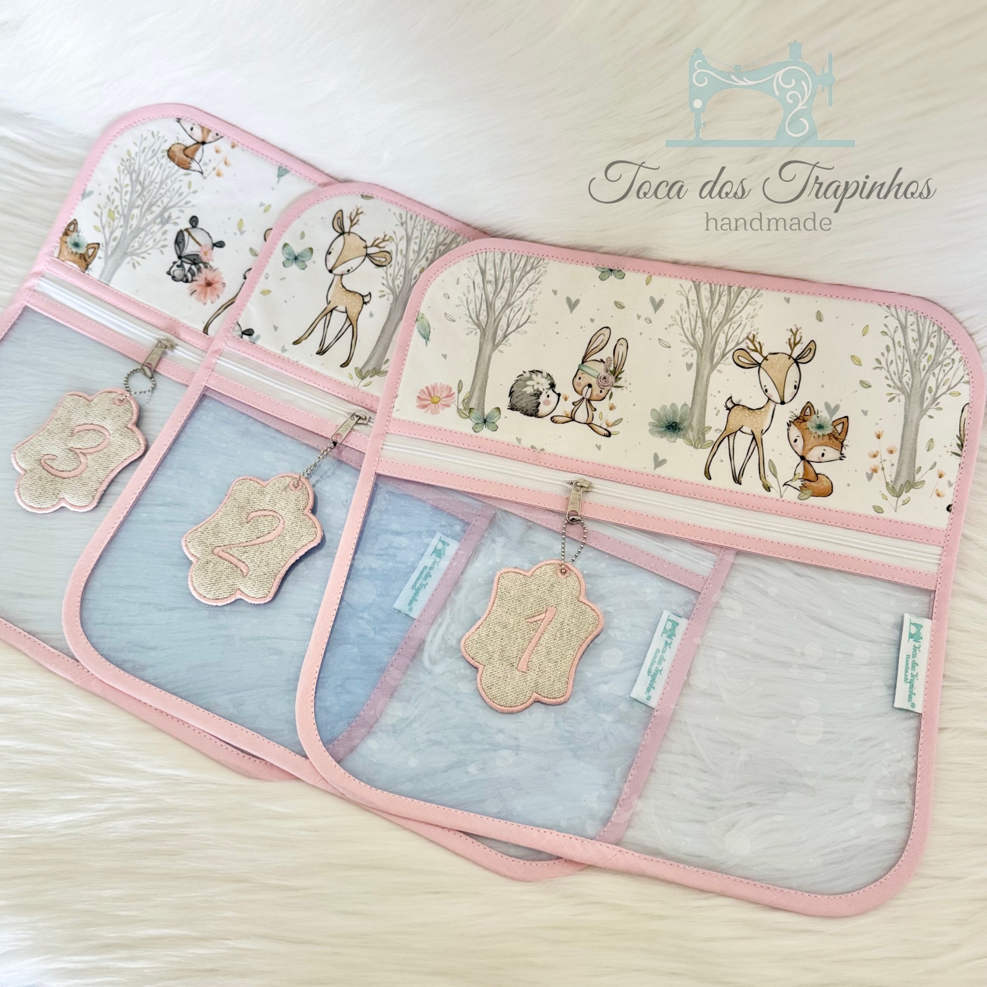 Conjunto 3 Bolsas Organizadoras Transparentes