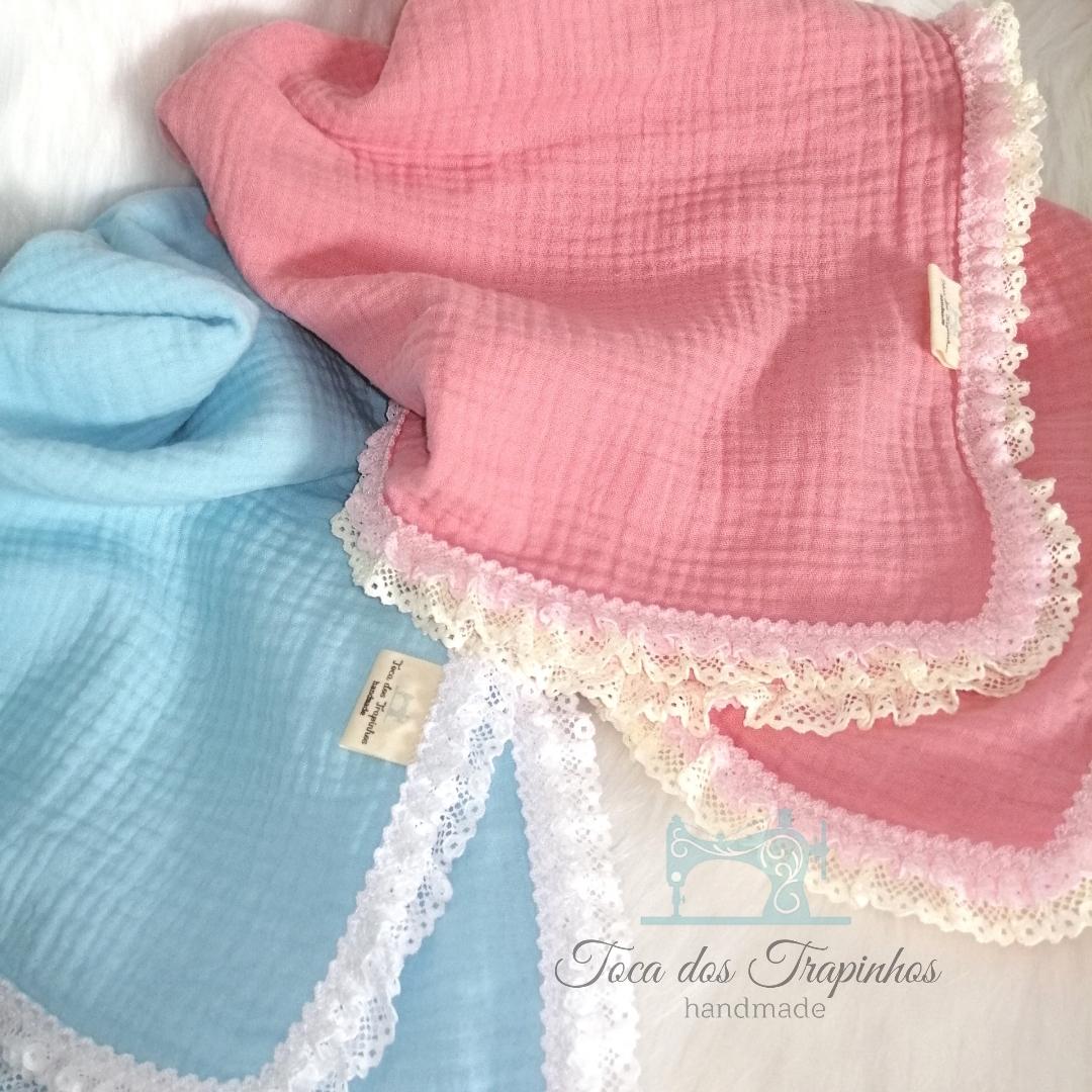 Fraldinha Musselina com Renda