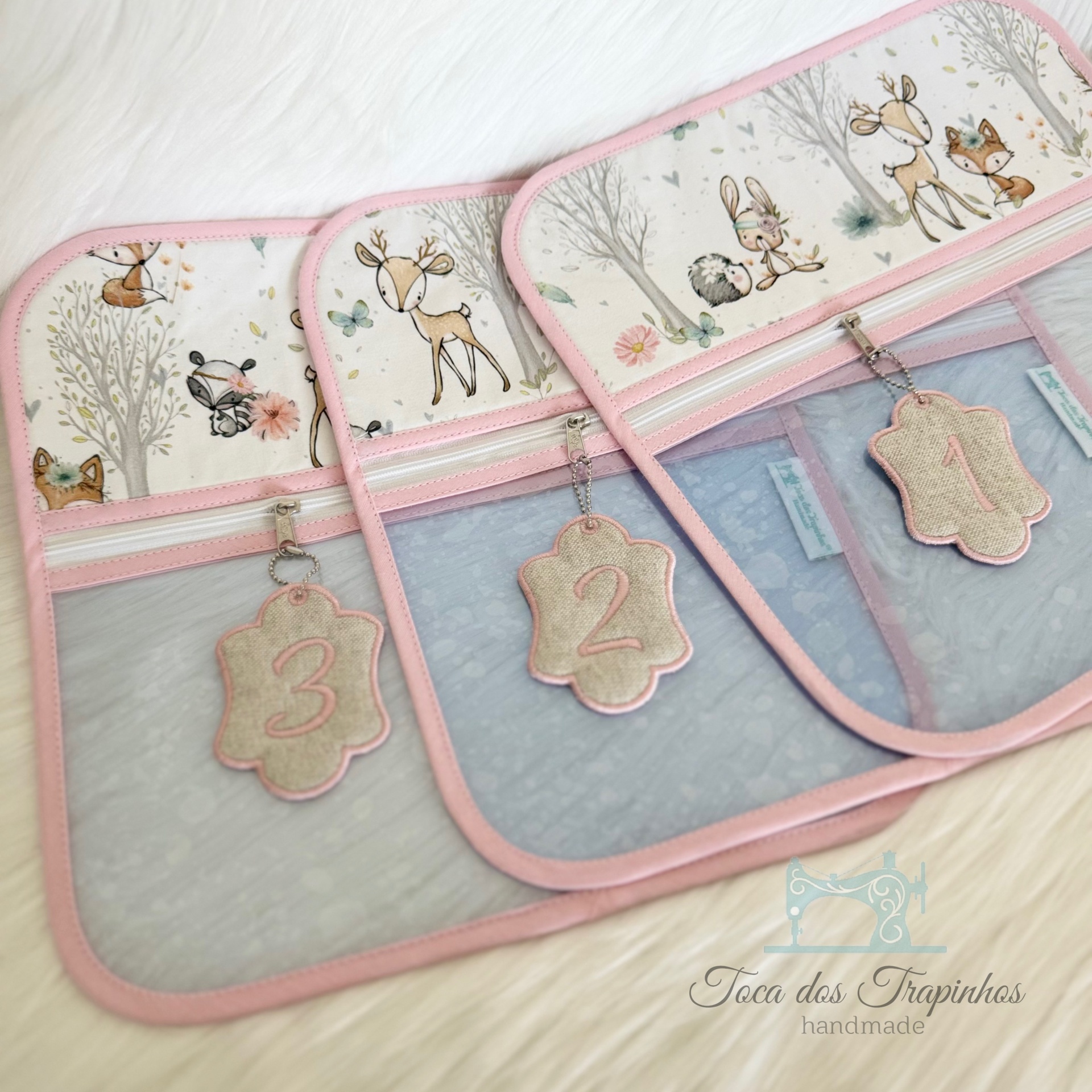 Conjunto 3 Bolsas Organizadoras Transparentes