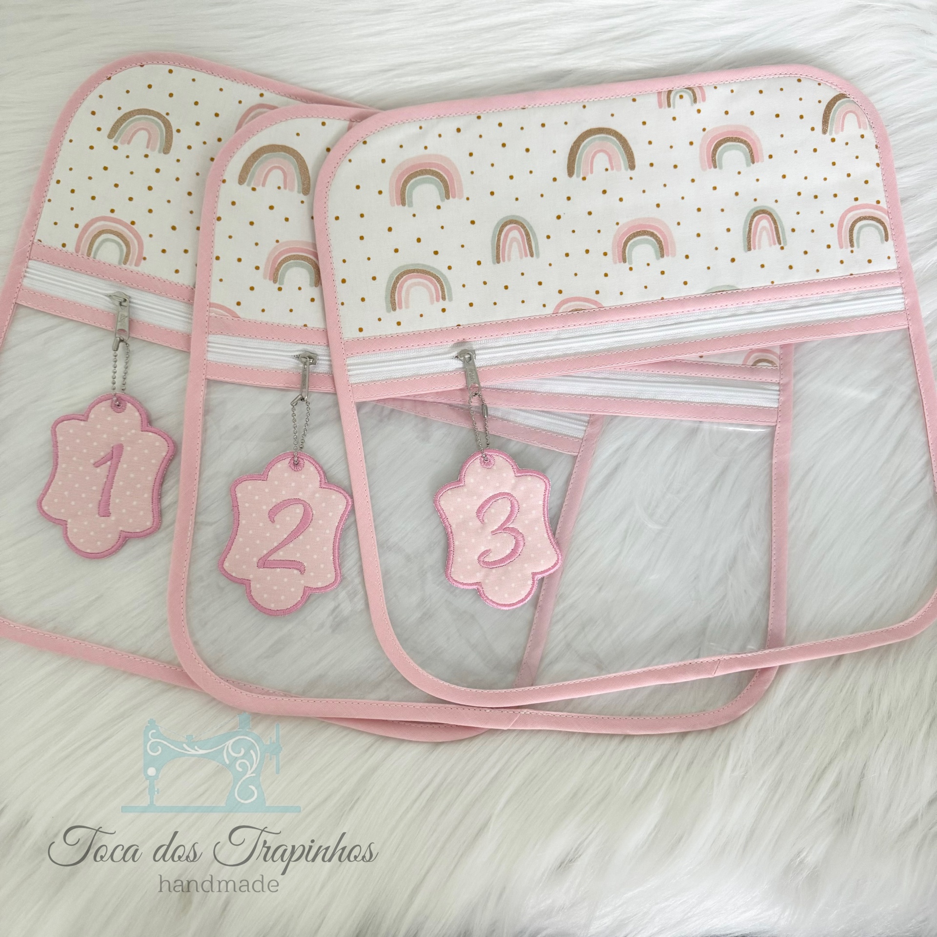 Conjunto 3 Bolsas Organizadoras Transparentes