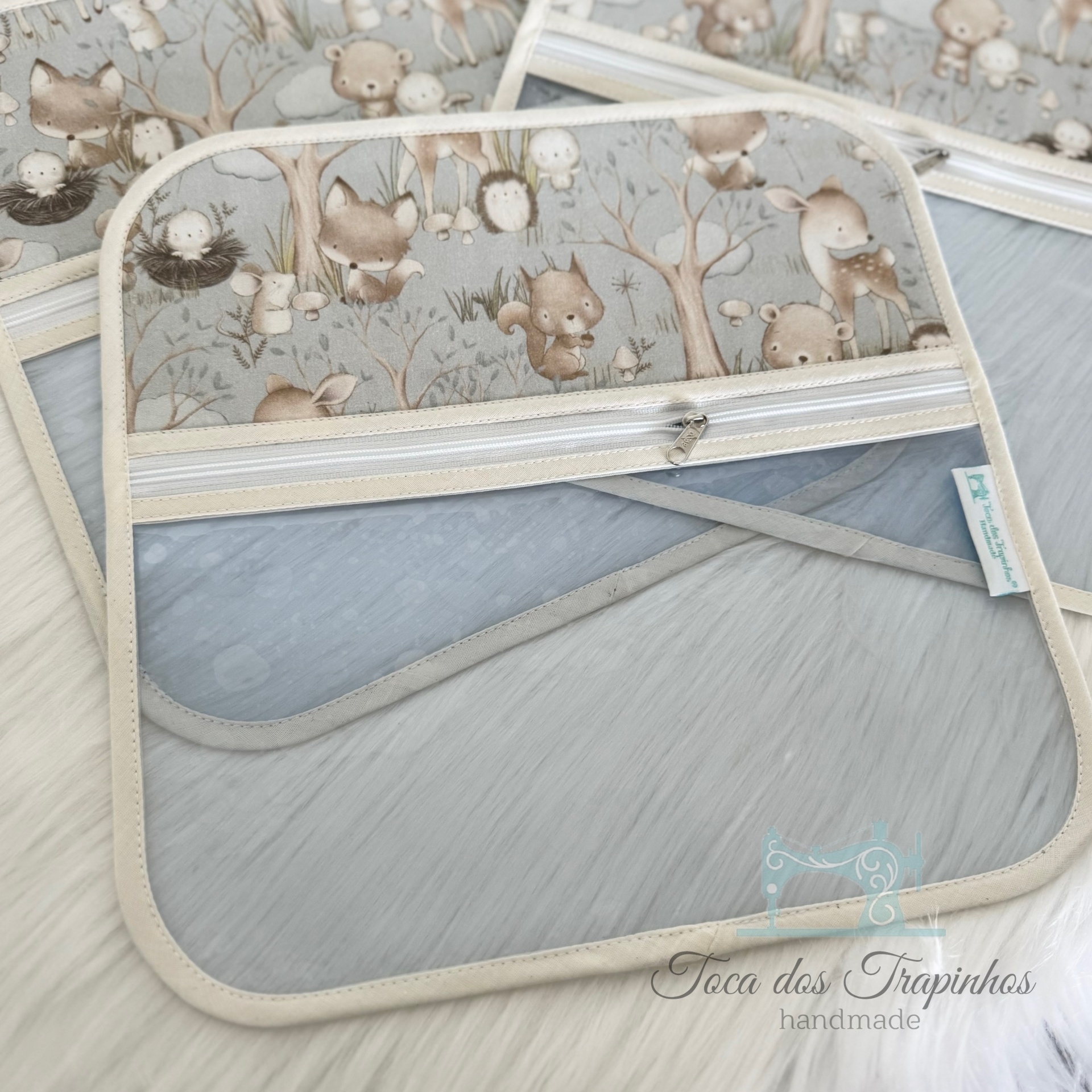 Conjunto 3 Bolsas Organizadoras Transparentes