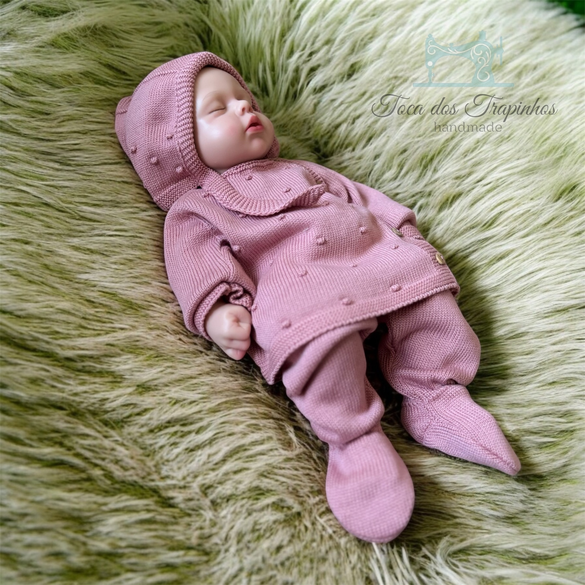 Conjunto Saída Maternidade Rosa Blush - 3 Peças