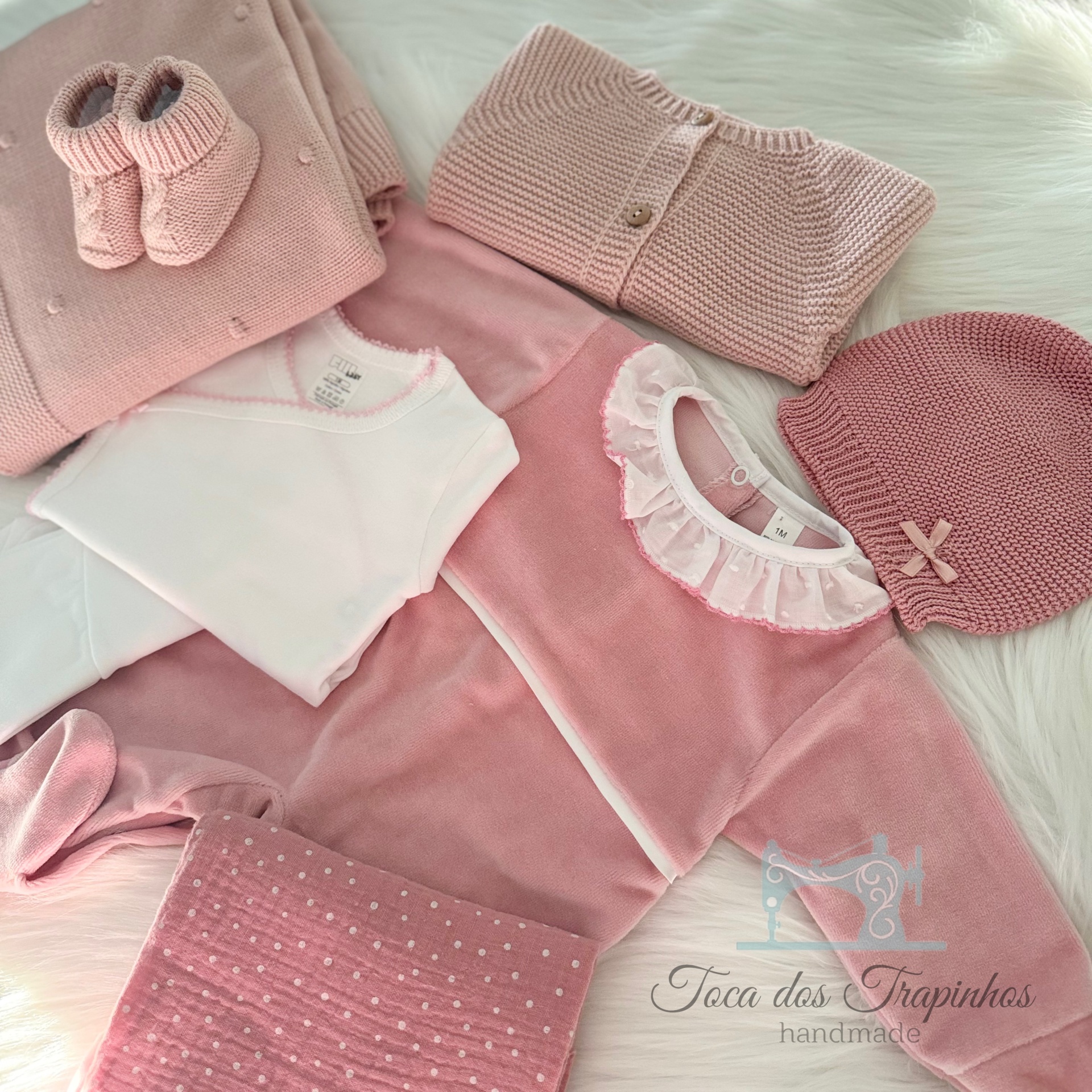 Love Box Rosa Blush - Babygrow Liso