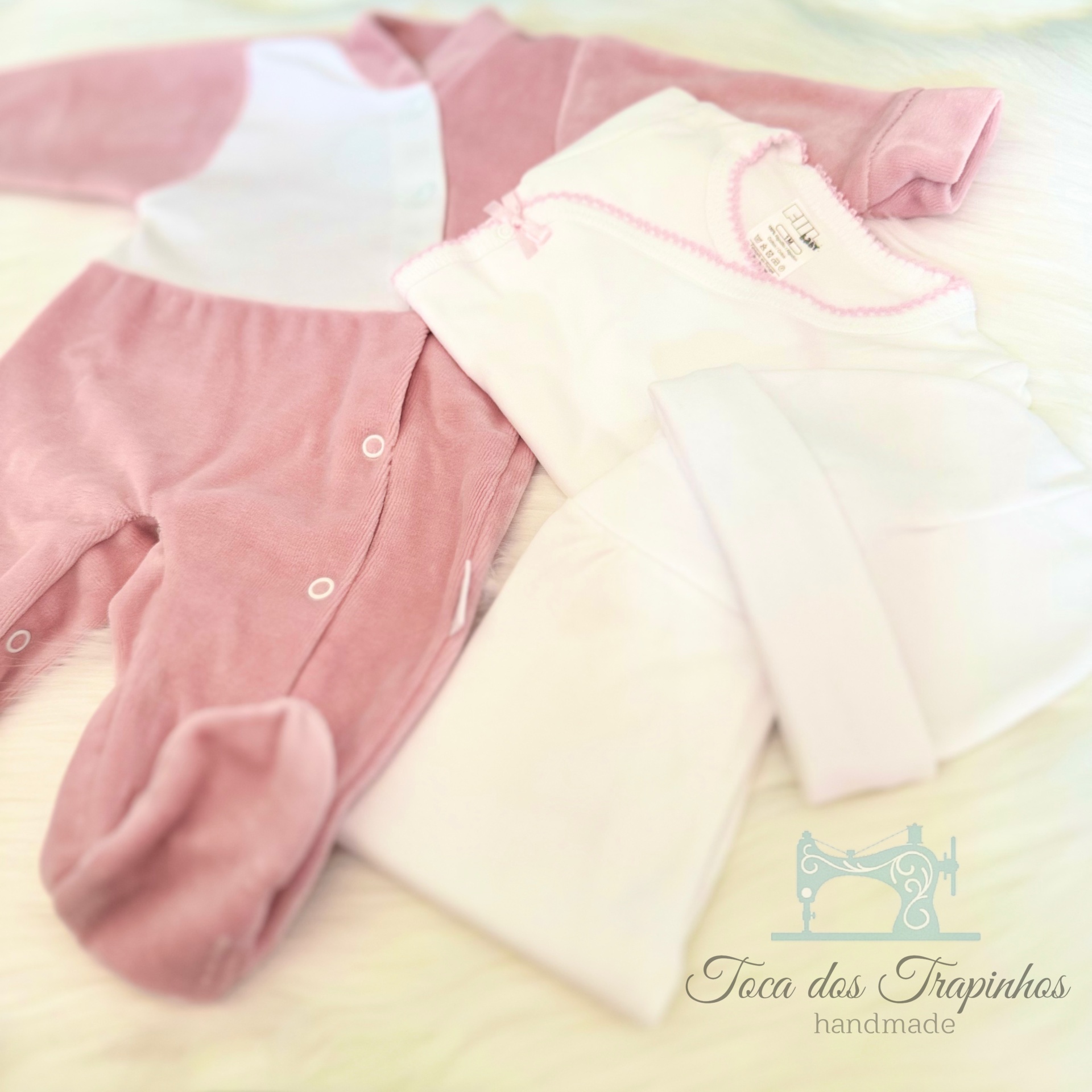 Kit Primeira Roupinha Rosa Blush