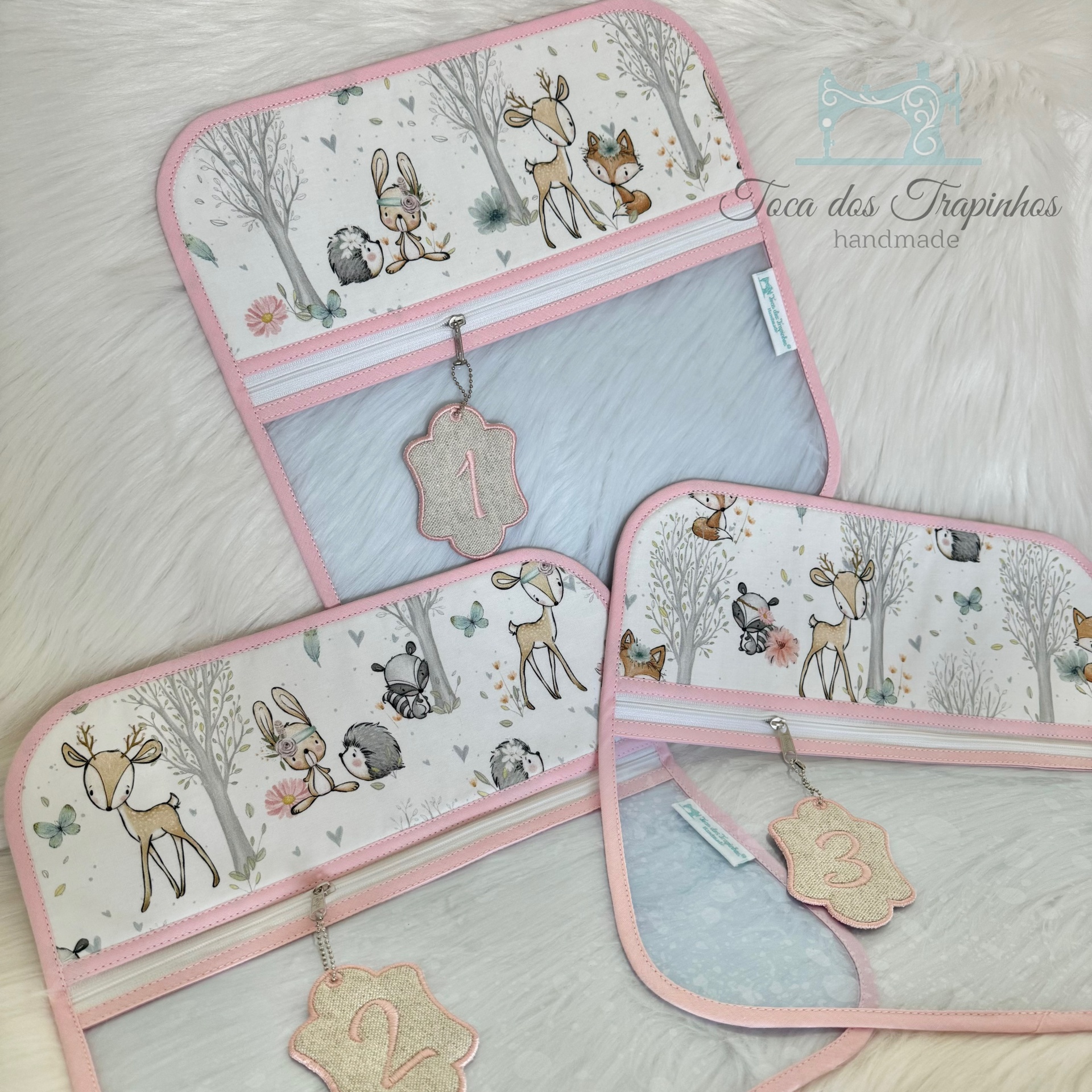 Conjunto 3 Bolsas Organizadoras Transparentes