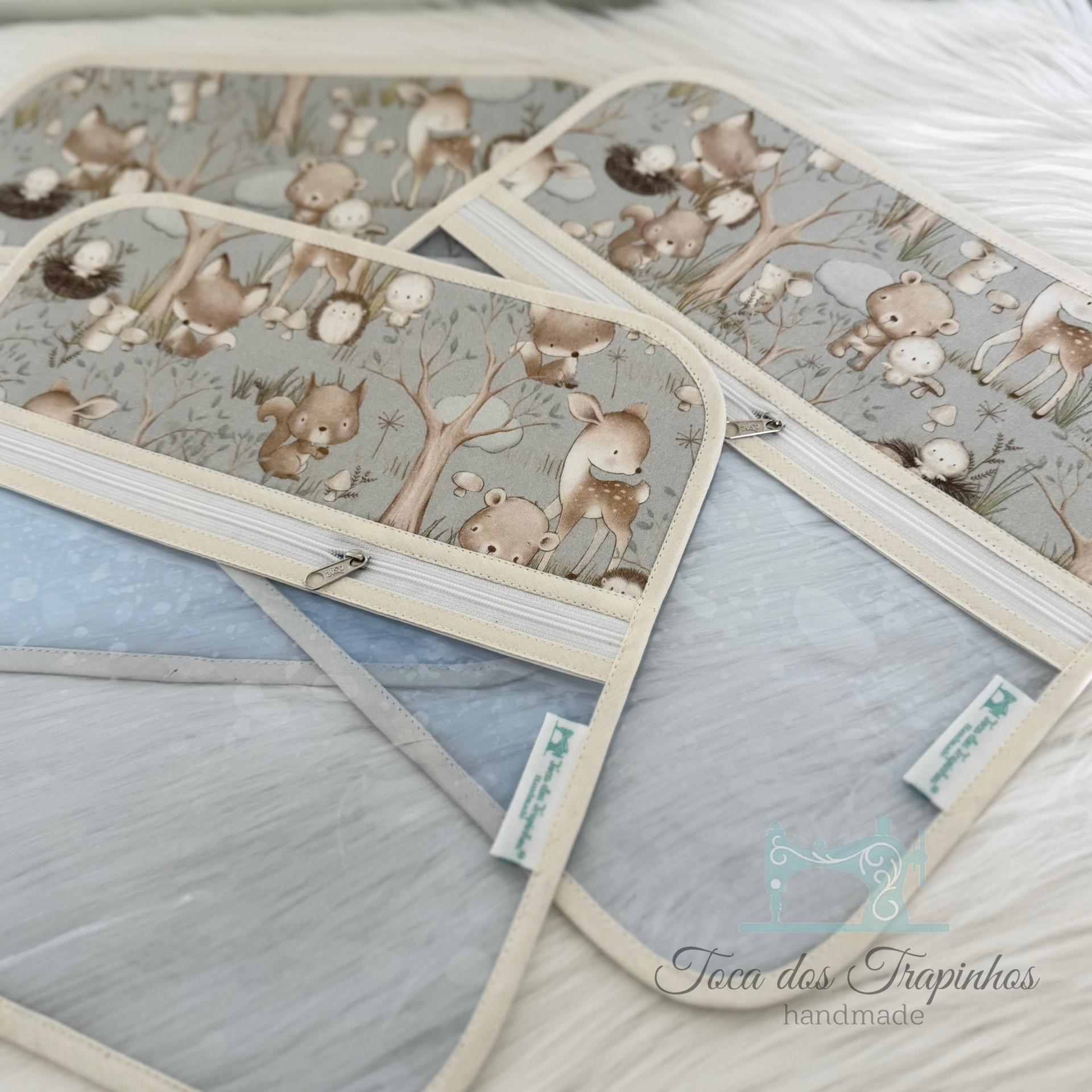 Conjunto 3 Bolsas Organizadoras Transparentes