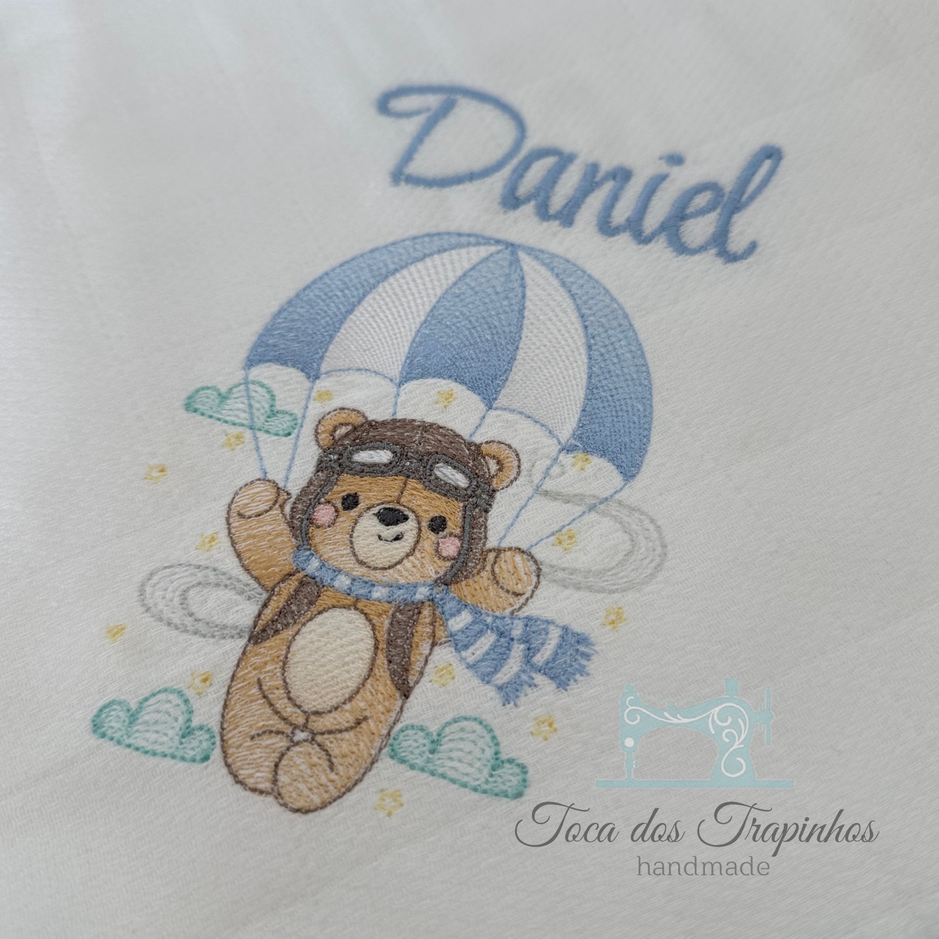 Fralda Bordada Personalizada (Vários Temas)