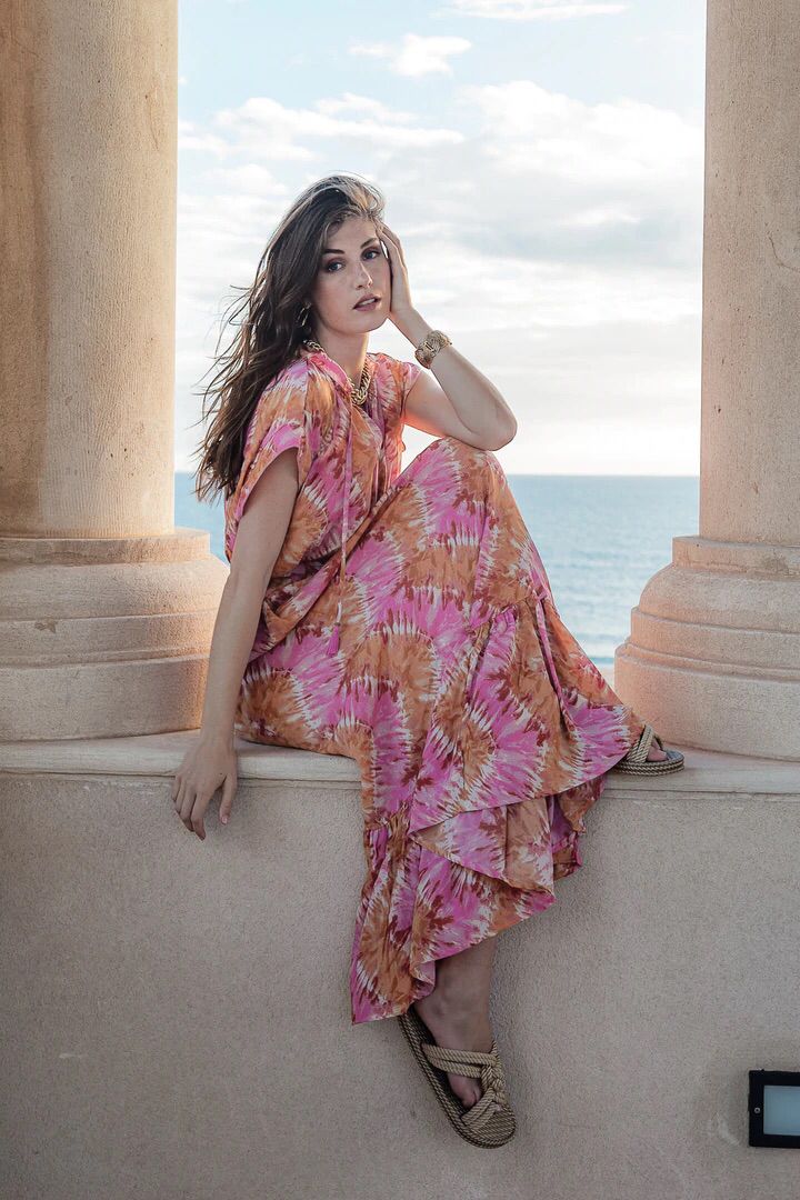 Vestido comprido LARA GOLD&SILVER