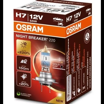 Osram Night Breaker +220% H7 + Osram Cool Blue Intense NG W5W (4 Lâmpadas)