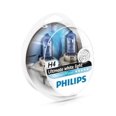 Philips Diamond Vision 5000K 12v 55/60w H4 (2 lâmpadas)