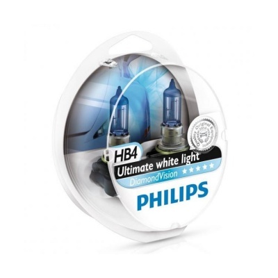 Philips Diamond Vision 5000K 12v 55w HB4 (2 lâmpadas)