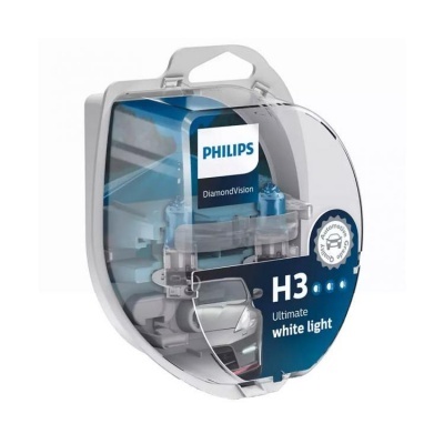 Philips Diamond Vision 5000K 12v 55w H3 (2 lâmpadas)
