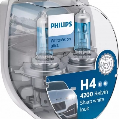 Philips White Vision Ultra +60% 4200K H4+W5W