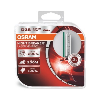 Osram Night Breaker Laser Xenarc +200% D3S (2 Lâmpadas)