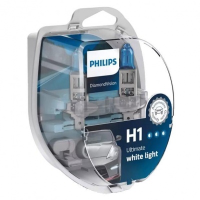 Philips Diamond Vision 5000K 12v 55w H1 (2 lâmpadas)
