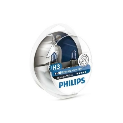 Philips Diamond Vision 5000K 12v 55w H3 (2 lâmpadas)