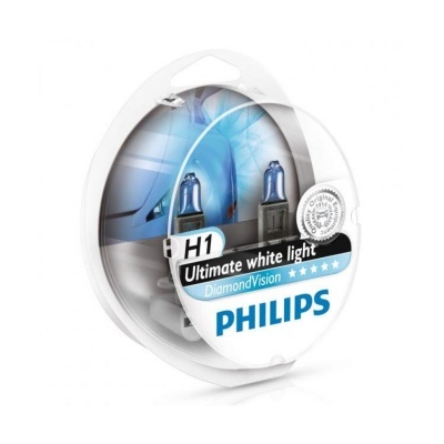 Philips Diamond Vision 5000K 12v 55w H1 (2 lâmpadas)