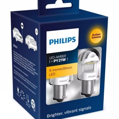 PY21W PHILIPS X-treme Ultinon LED LARANJA 11498XUAXM ( 2 Lâmpadas )