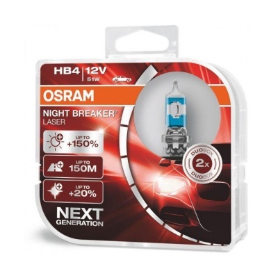 Osram Night Breaker Laser NG +150% HB4 (2 Lâmpadas)