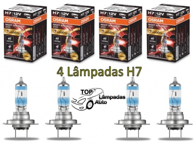 Osram Night Breaker +200% H7 ( Pack 4 Lâmpadas)