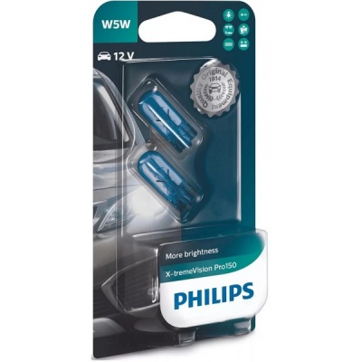 W5W Philips X-Treme VISION Pro +150 (2 Lâmpadas)