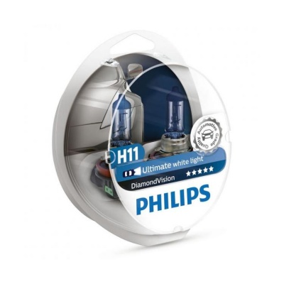 Philips Diamond Vision 5000K 12v 55w H11 (2 lâmpadas)
