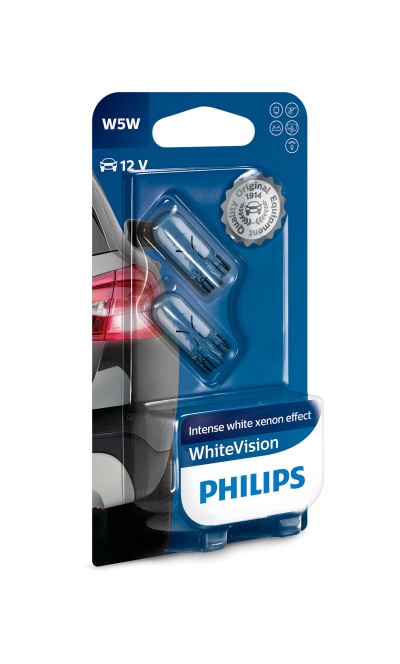 Philips White Vision +60% W5W (2 Lâmpadas)