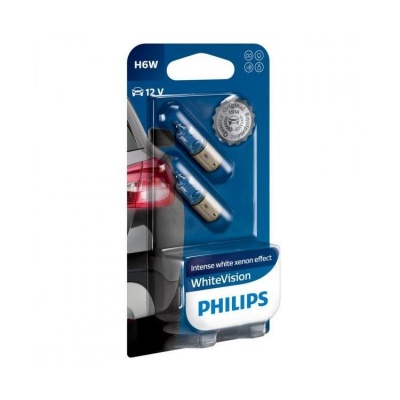 Philips White Vision +60% H6W (2 Lâmpadas)