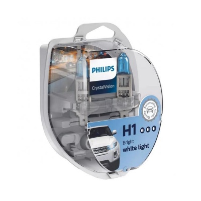 Philips Crystal Vision 4300K H1+W5W (4 Lâmpadas)
