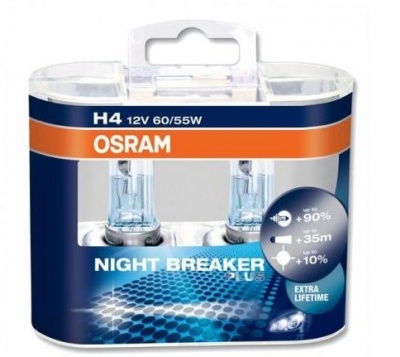 Osram Night Breaker Plus H4 (2 Lâmpadas)